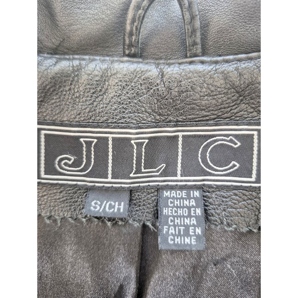 Vintage Leather Jacket Womens Small JCL 90's Black Luxury Spring Closet Staple - Picture 5 of 12